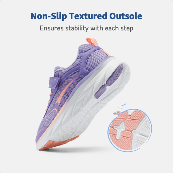 [EZ-Ons EZ-Plays] Kids Breathable Running Shoes - PURPLE-PINK - 4